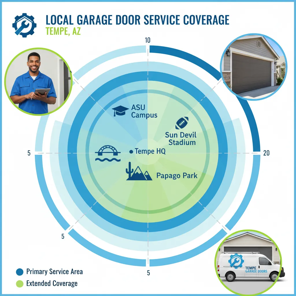 Tempe Garage Door Service Area Map